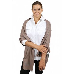 Gianfranco Ferre Taupe Pashmina Scarf